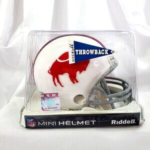 Buffalo Bills Throwback Riddell Mini Helmet NFL Collectible Display READ